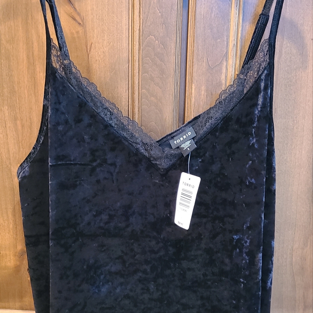 Crushed velvet camisole Size 1X